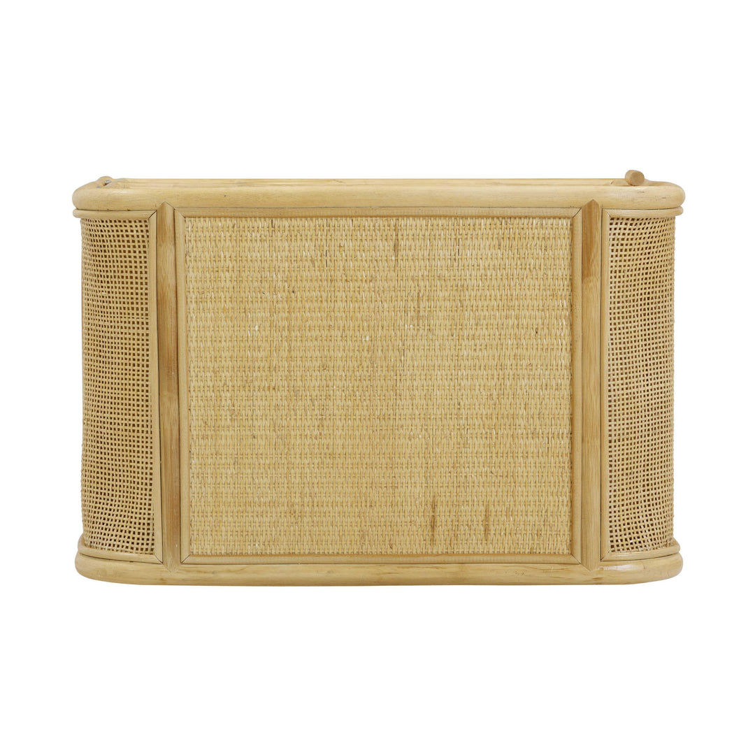 Tina 27" Natural Rattan Nightstand With Storage