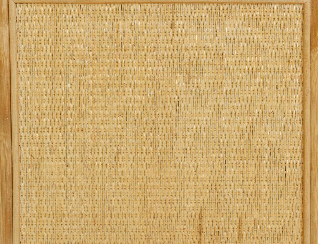 Tina 27" Natural Rattan Nightstand With Storage