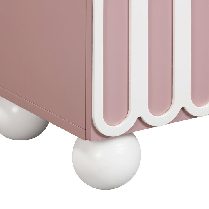 Tori 23" Mauve Motif 2-Drawer Nightstand