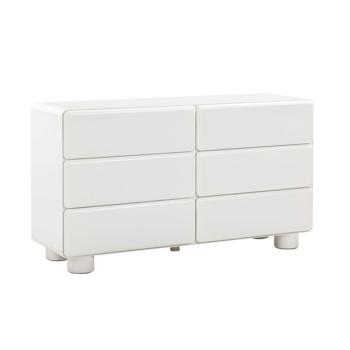 Tammy 56" White 6-Drawer Dresser