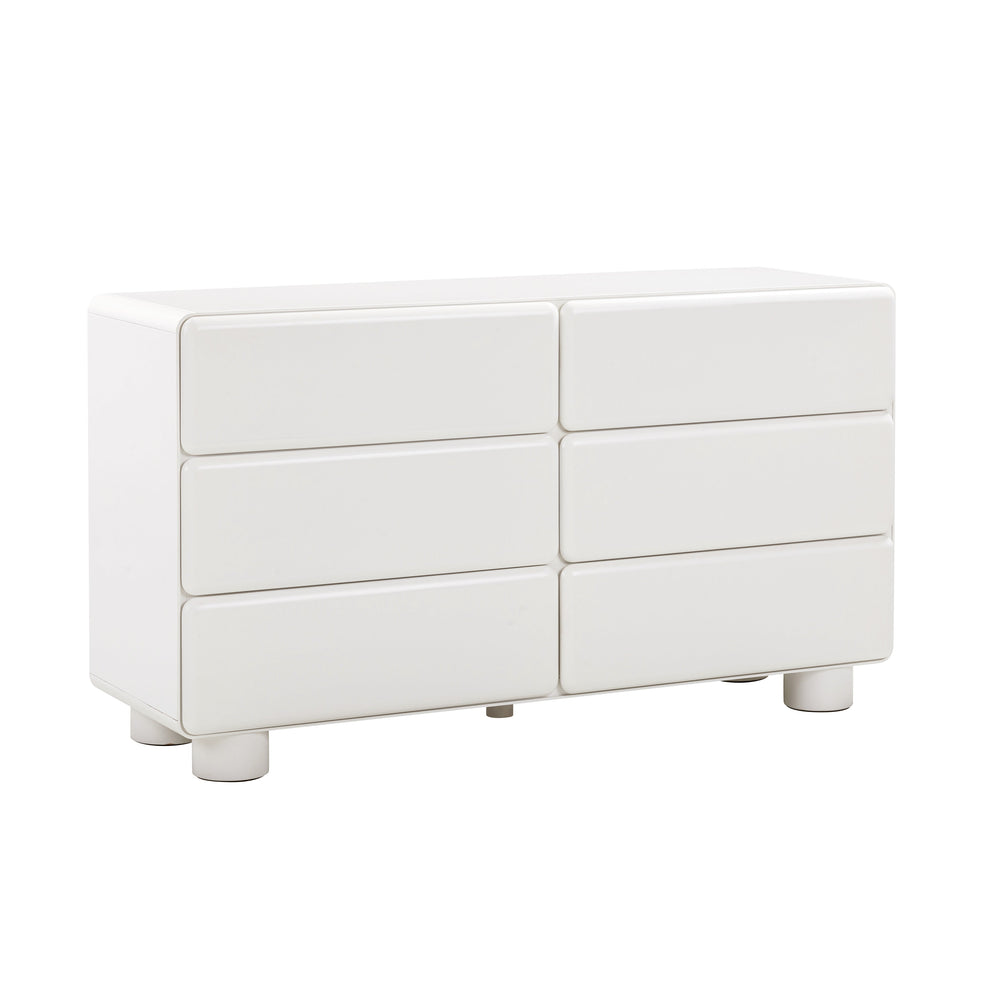 Tammy 56" White 6-Drawer Dresser