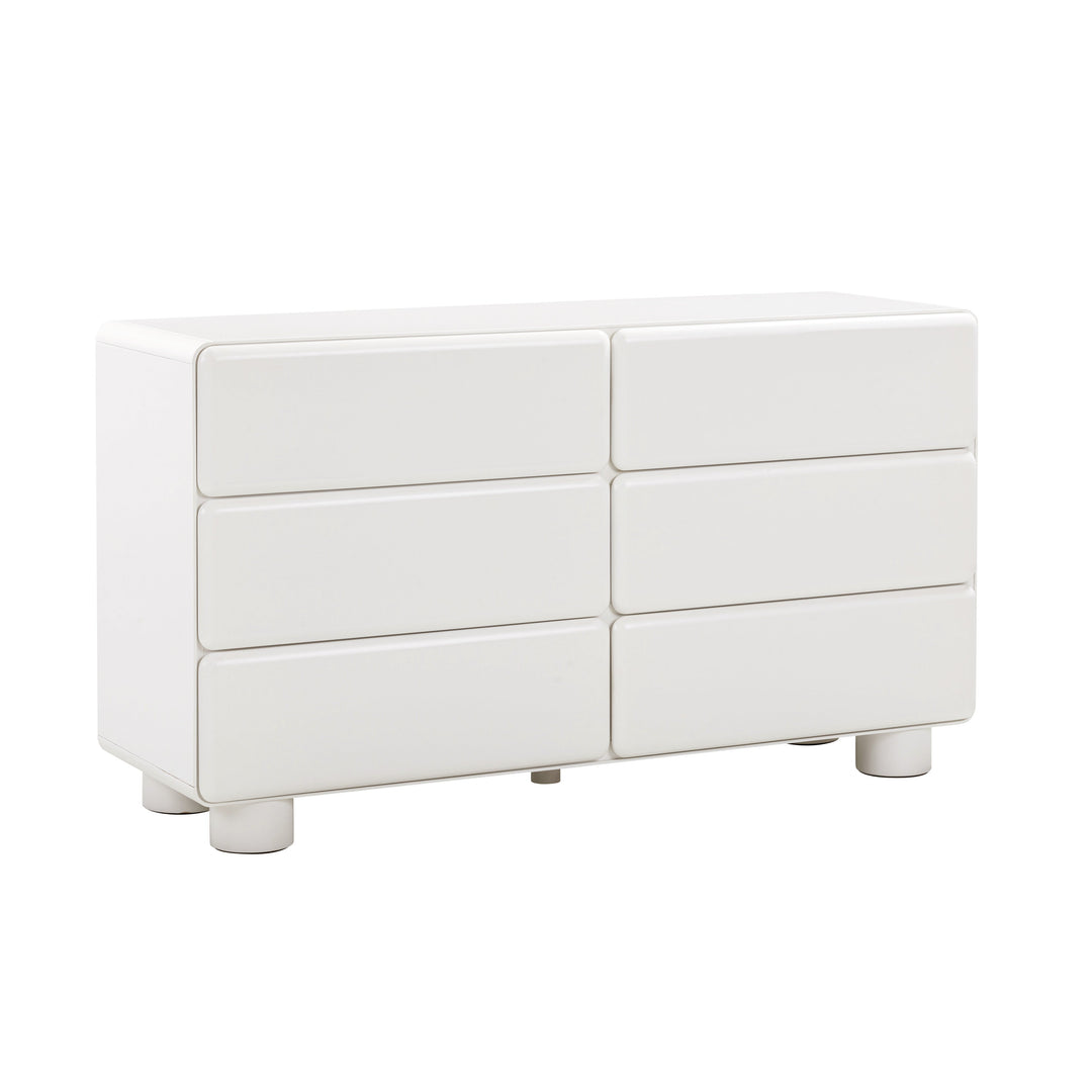 Tammy 56" White 6-Drawer Dresser