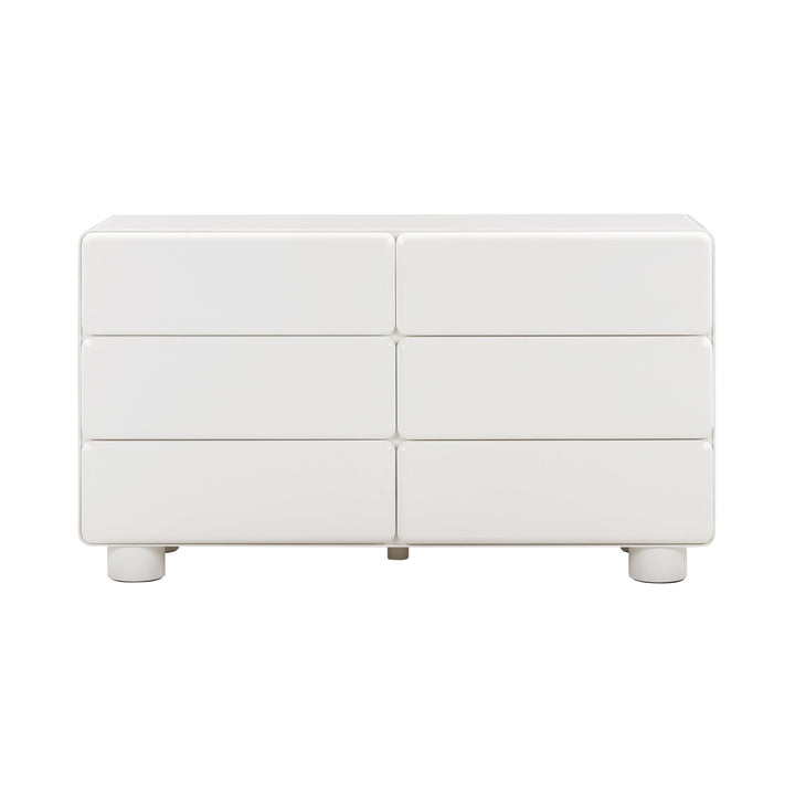 Tammy 56" White 6-Drawer Dresser