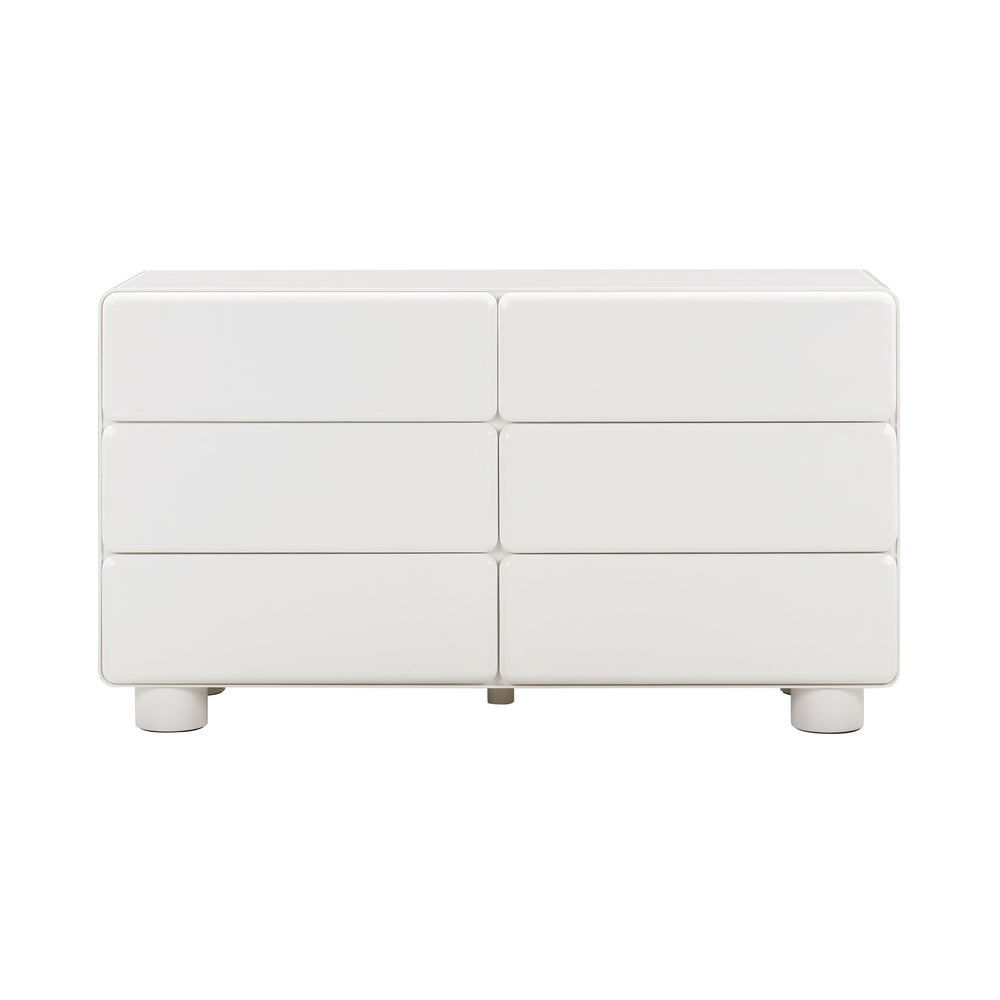 Tammy 56" White 6-Drawer Dresser