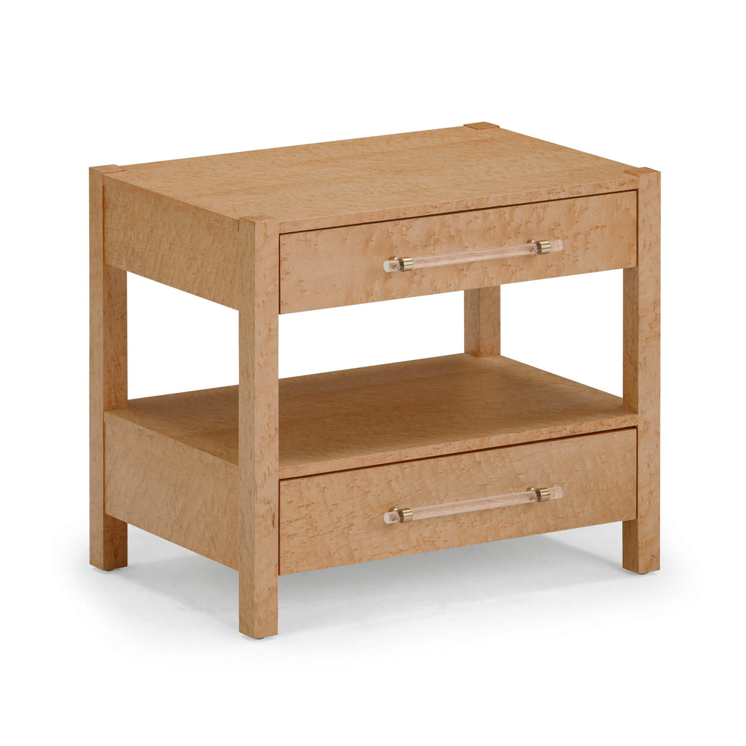 Brandyss 26" Burl 2-Drawer Nightstand