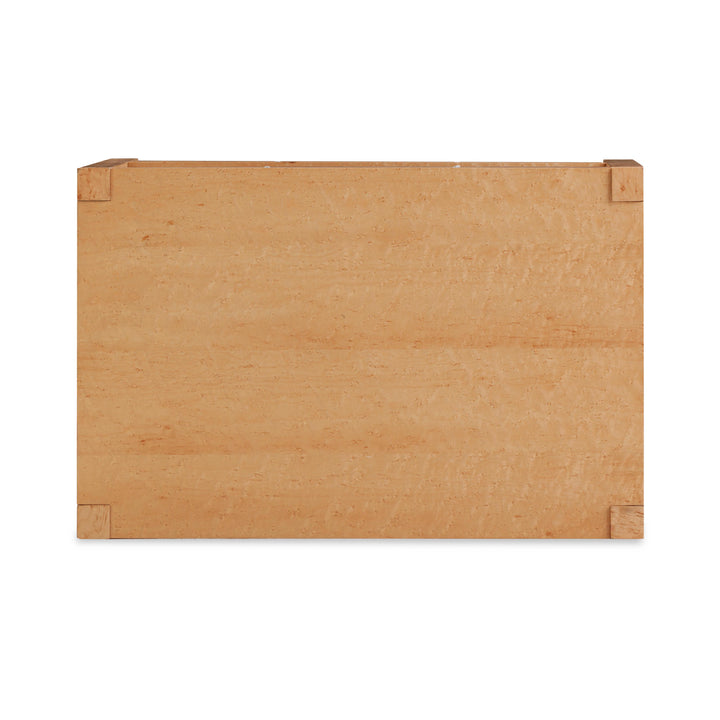 Brandyss 26" Birdseye Maple Burl 2-Drawer Nightstand