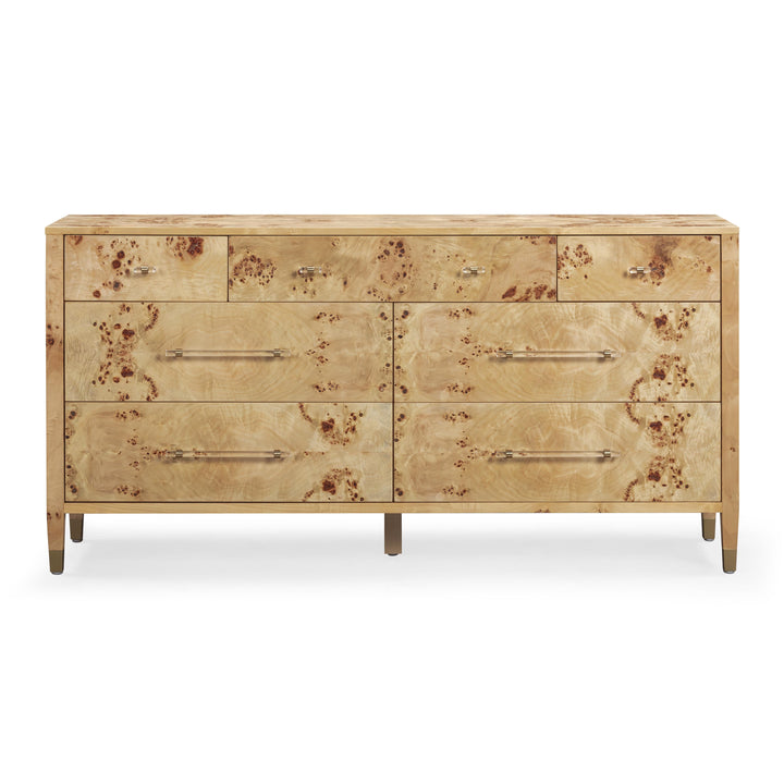 Brandyss 62" Burl 7-Drawer Dresser