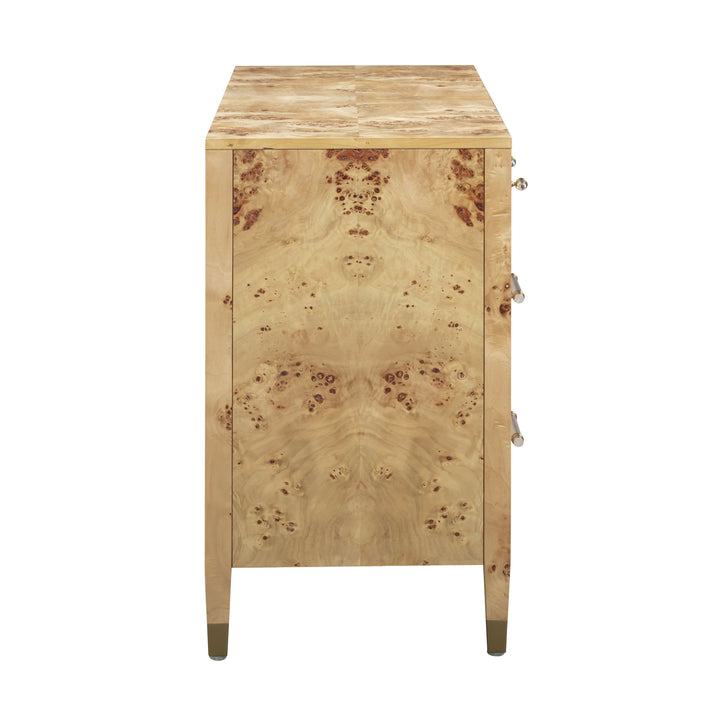 Brandyss 62" Natural Burl 7-Drawer Dresser