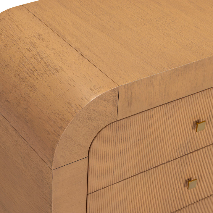 Hump 62" Natural Acacia Arched 6-Drawer Dresser