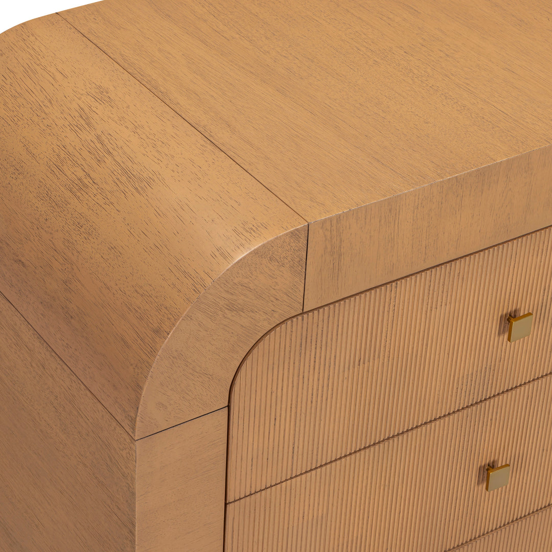 Hump 62" Natural Acacia Arched 6-Drawer Dresser