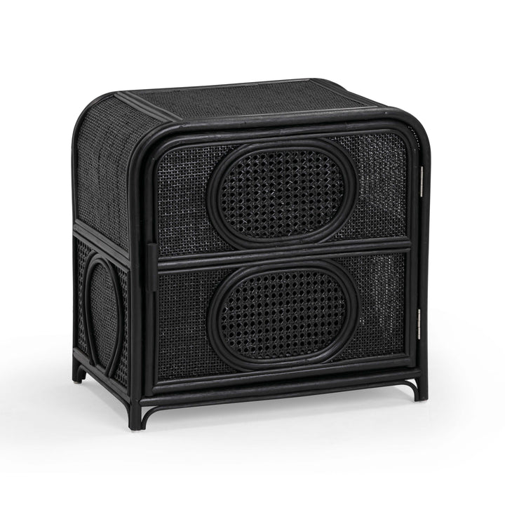 Tina 27" Rattan Nightstand With Storage