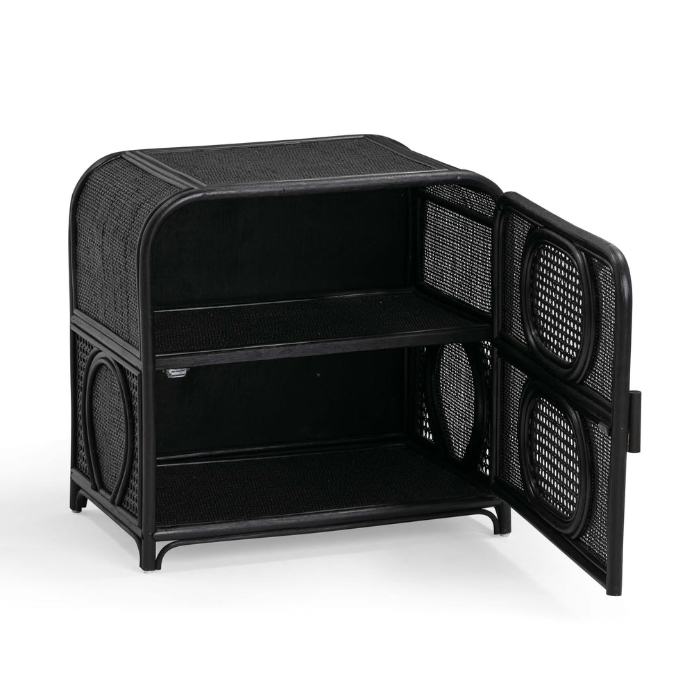 Tina 27" Rattan Nightstand With Storage