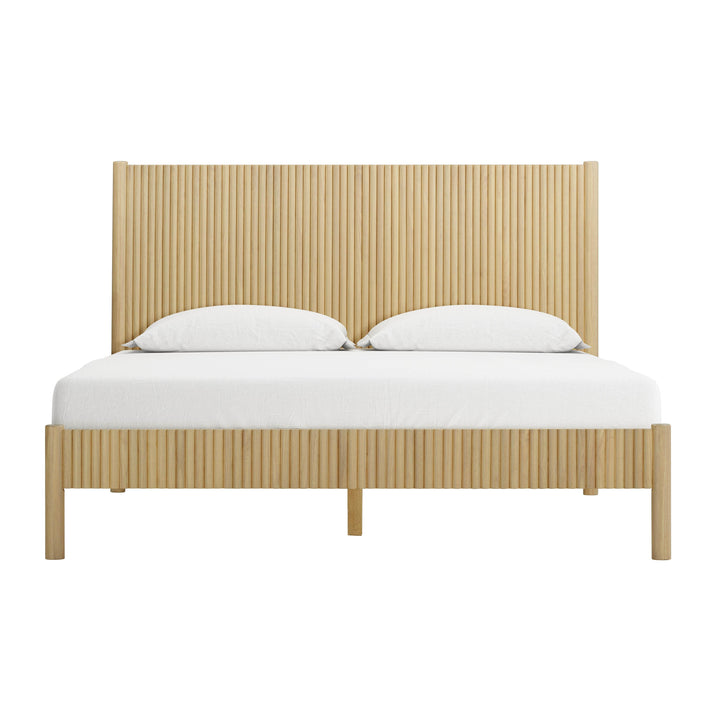 Tyla Natural Wood Bed - Queen