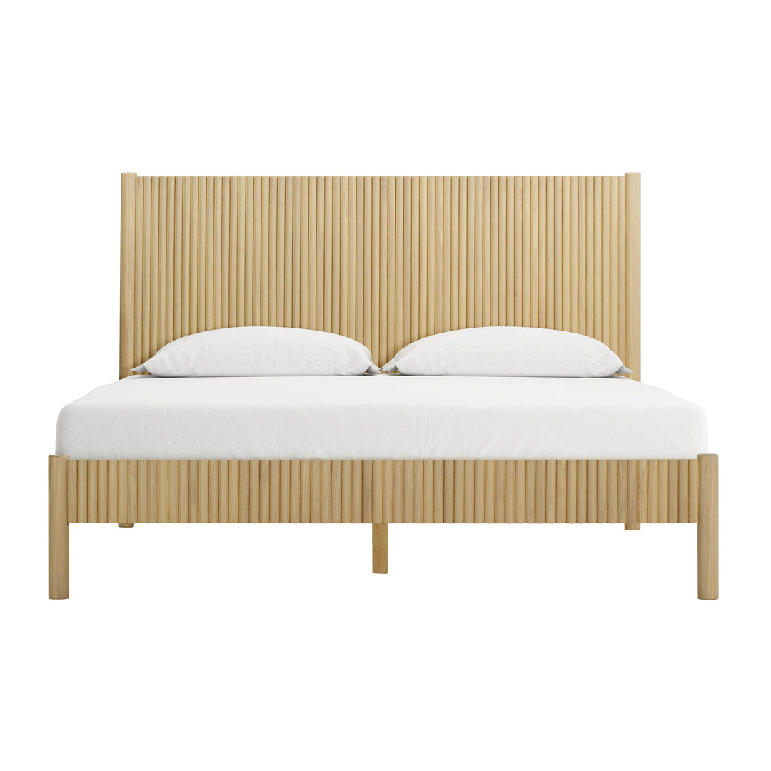 Tyla Natural Wood Bed - Queen