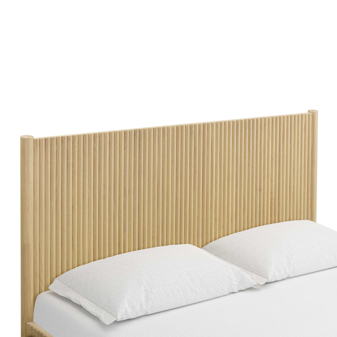 Tyla Natural Wood Bed - Queen