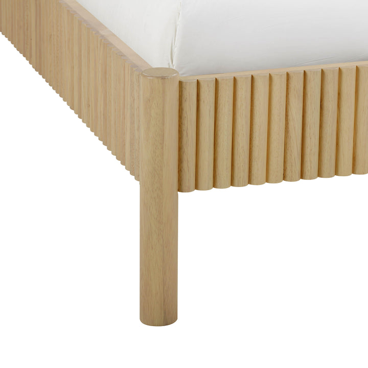 Tyla Natural Wood Bed - Queen
