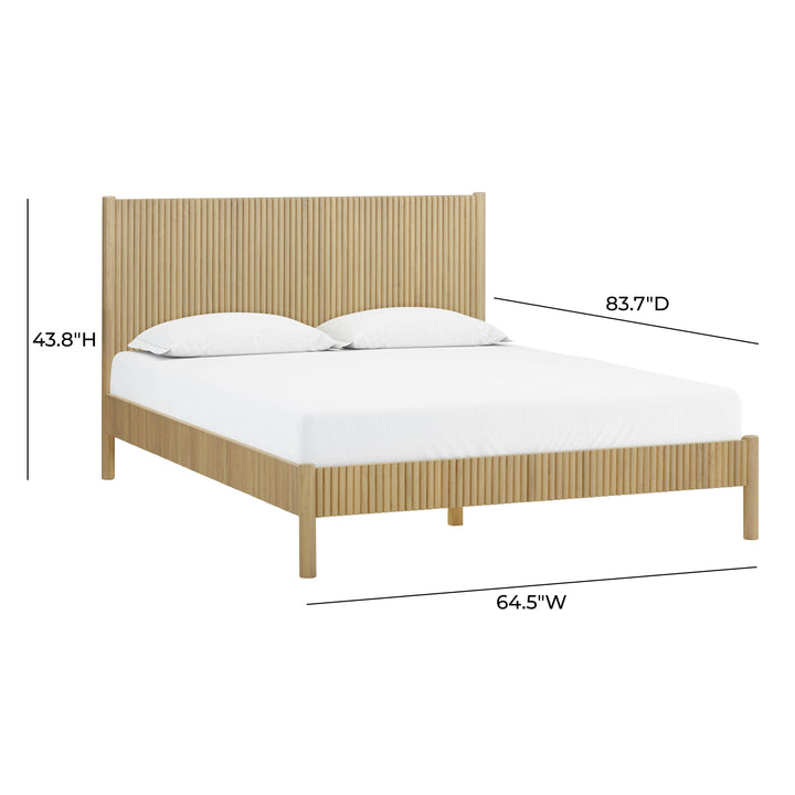 Tyla Natural Wood Bed - Queen