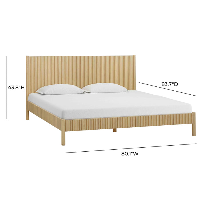 Tyla Natural Wood Bed - King