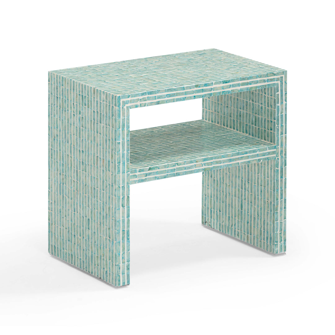 Derry 22" Blue Capiz Shell Nightstand
