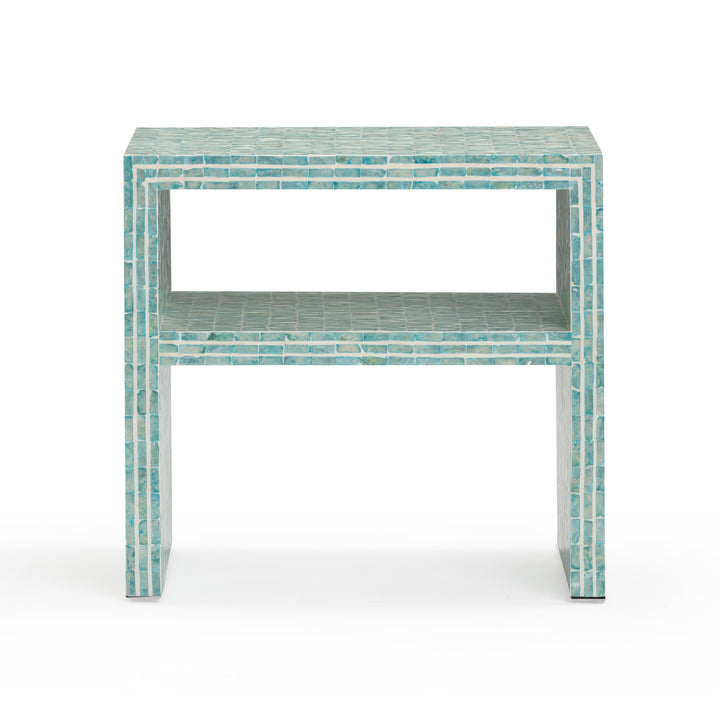 Derry 22" Blue Capiz Shell Nightstand