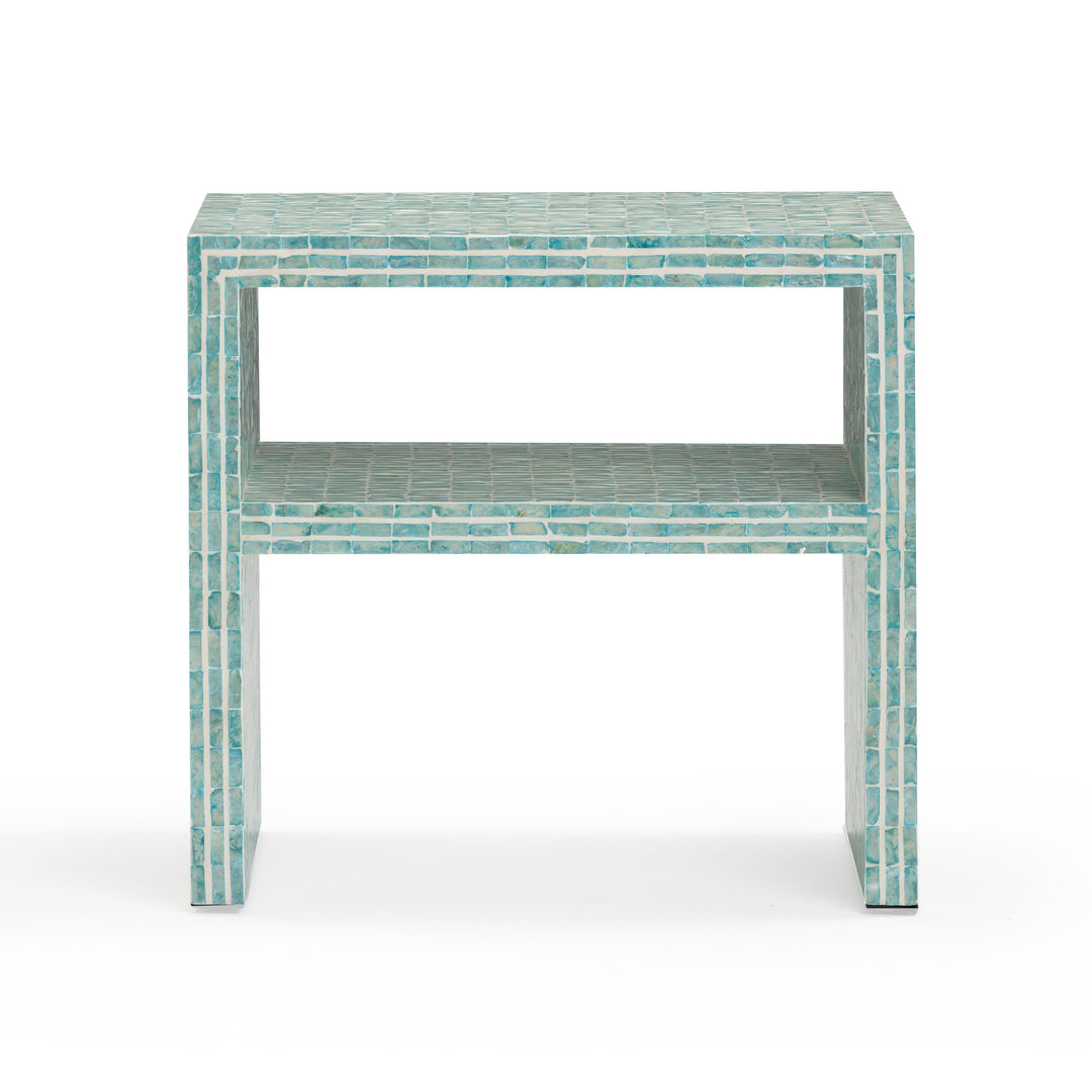 Derry 22" Blue Capiz Shell Nightstand