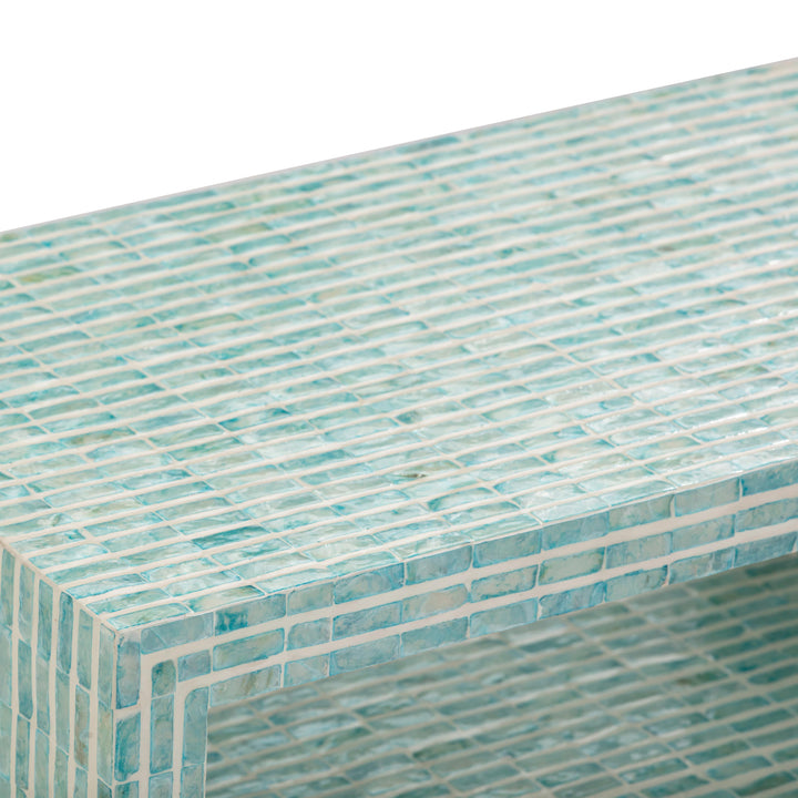 Derry 22" Blue Capiz Shell Nightstand