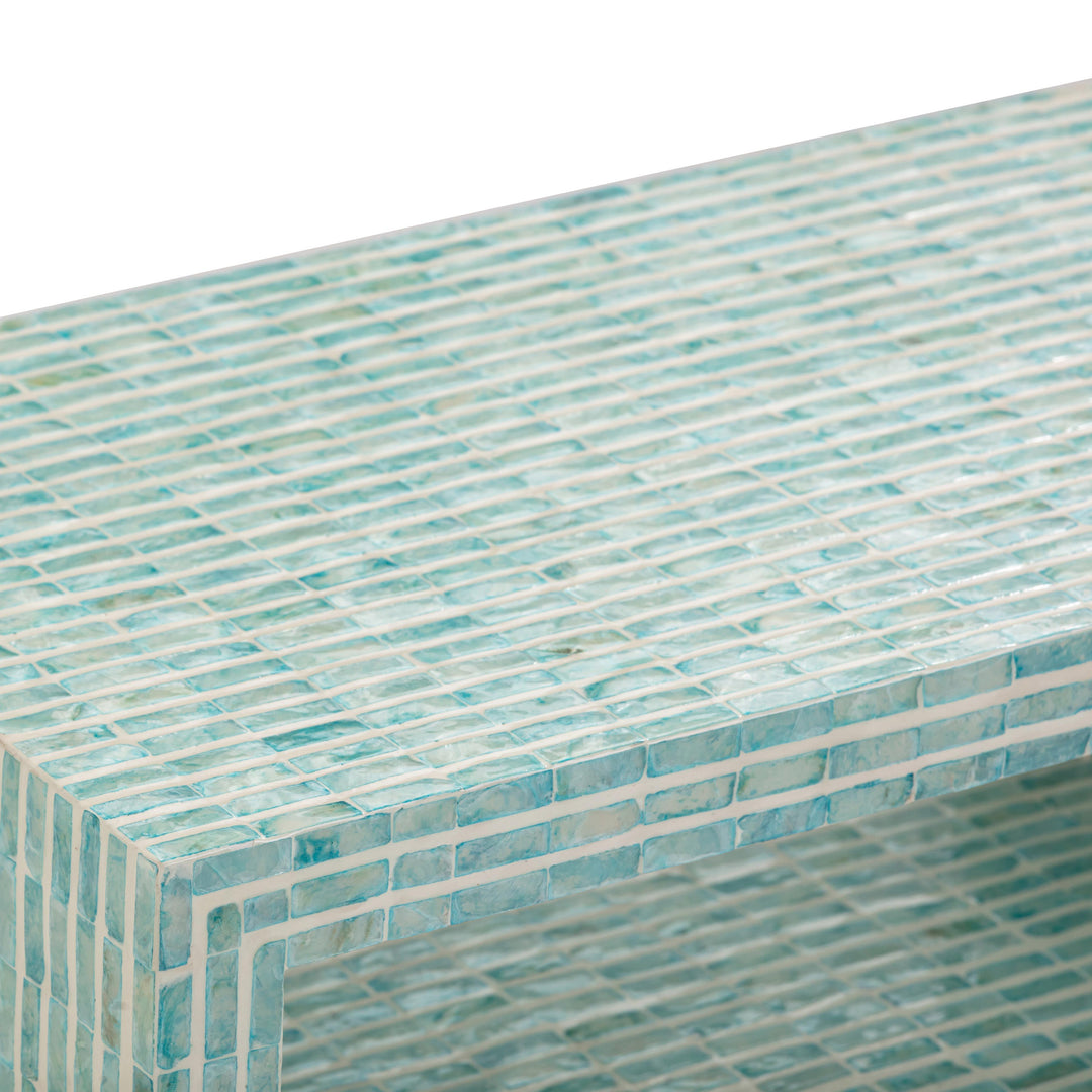 Derry 22" Blue Capiz Shell Nightstand