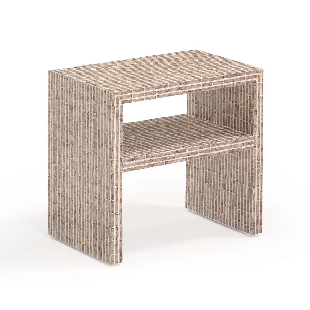 Derry 22" Lavender Capiz Shell Nightstand