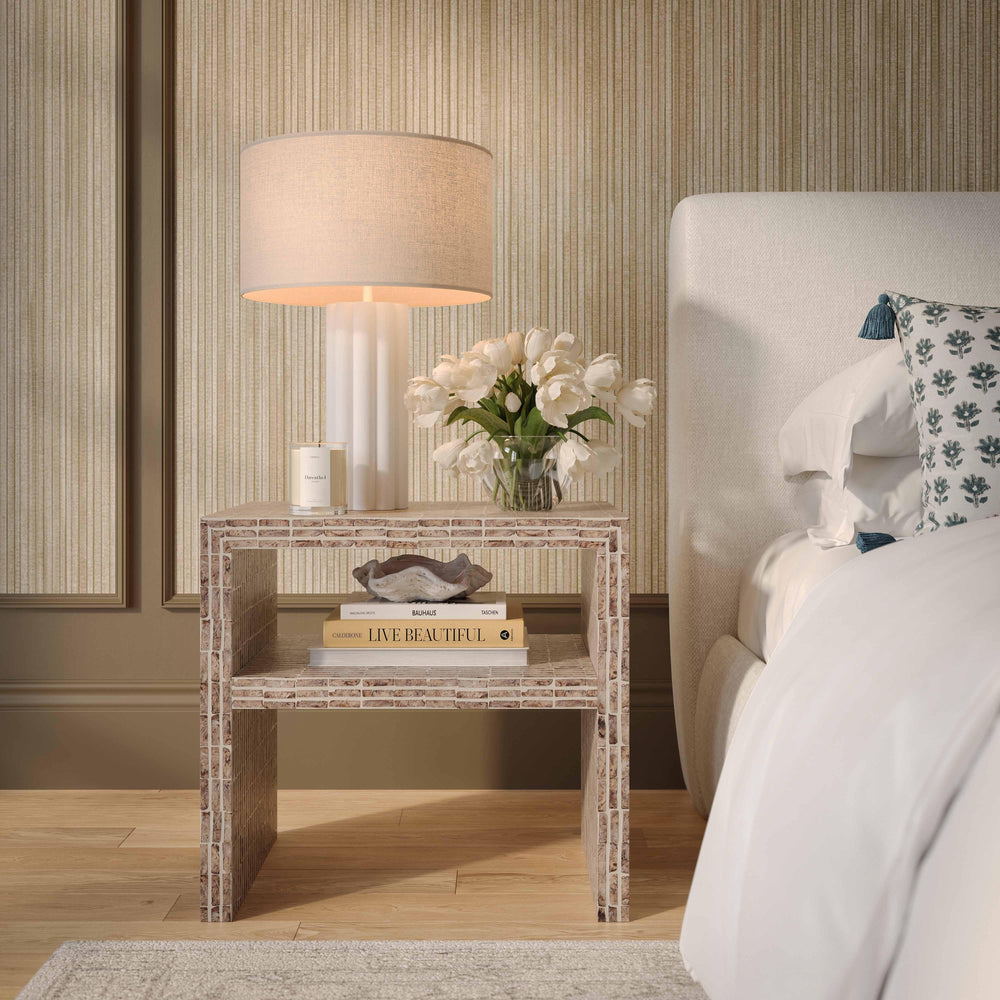 Derry 22" Lavender Capiz Shell Nightstand