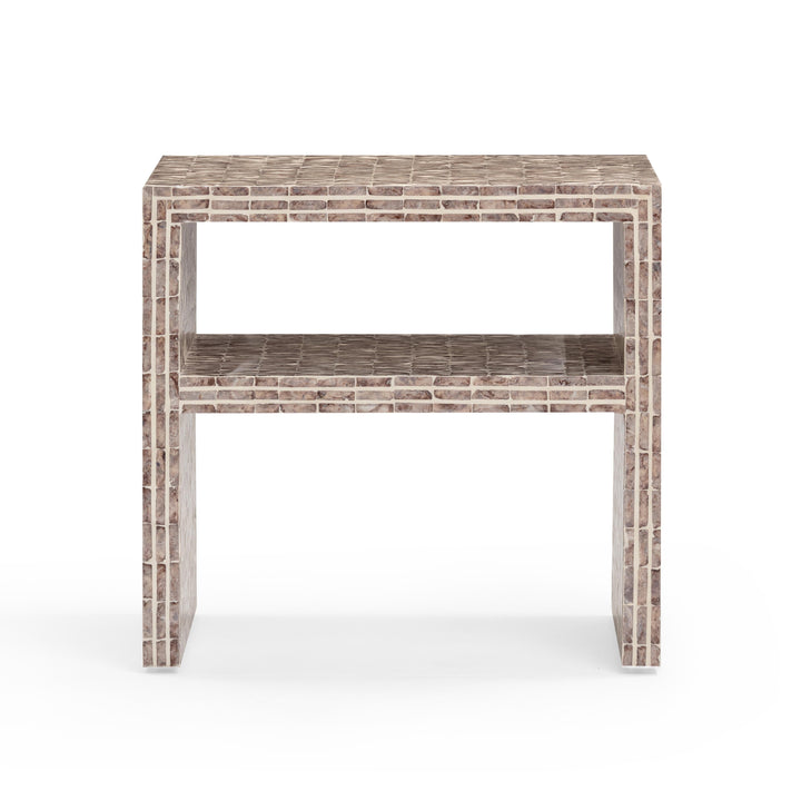 Derry 22" Lavender Capiz Shell Nightstand