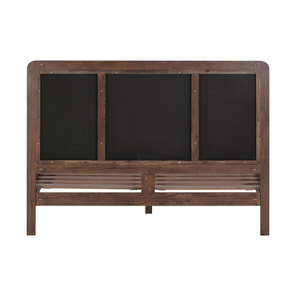 Hella Forest Green Contract-Grade Velvet and Ash Wood Bed - Queen