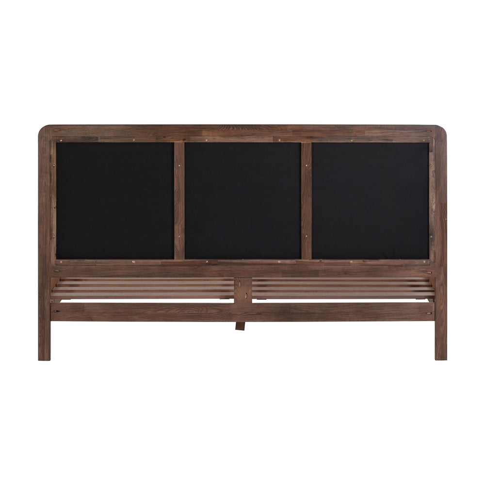 Hella Taupe Contract-Grade Velvet and Ash Wood Bed - King