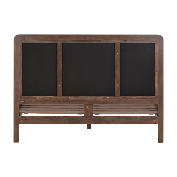 Hella Taupe Contract-Grade Velvet and Ash Wood Bed - Queen