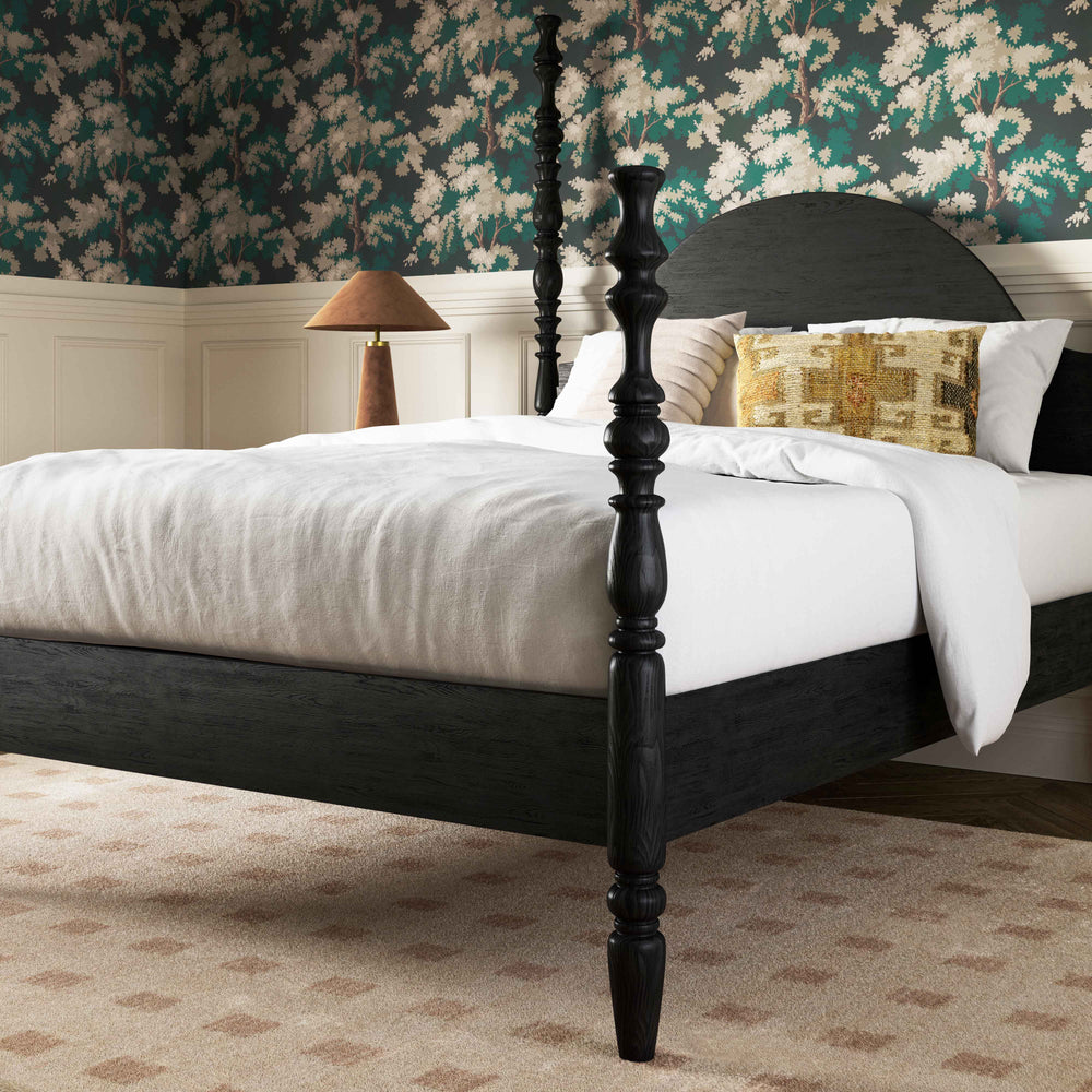 Rosalie Black Ash Bed - Queen