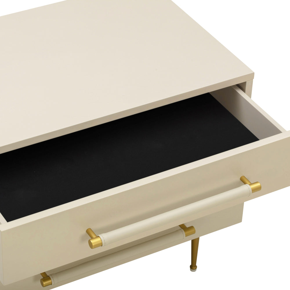 Trident 28" Taupe 3-Drawer Nightstand