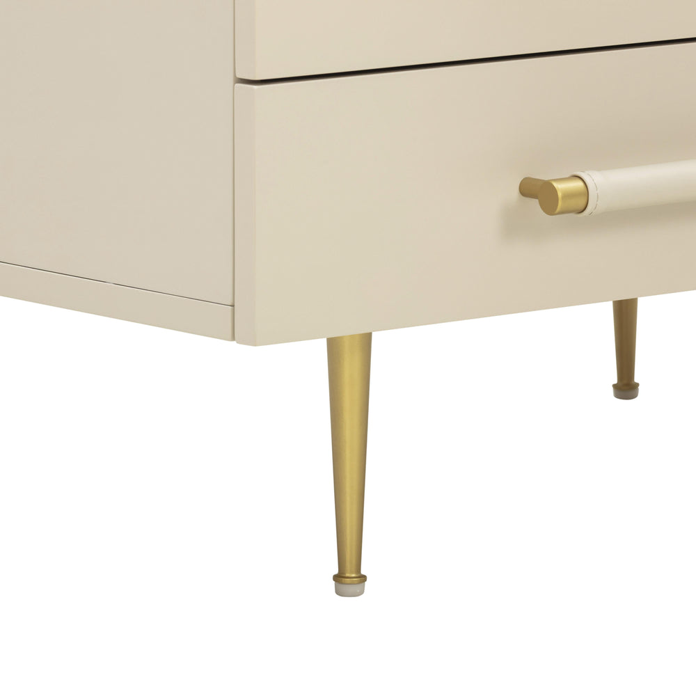 Trident 28" Taupe 3-Drawer Nightstand