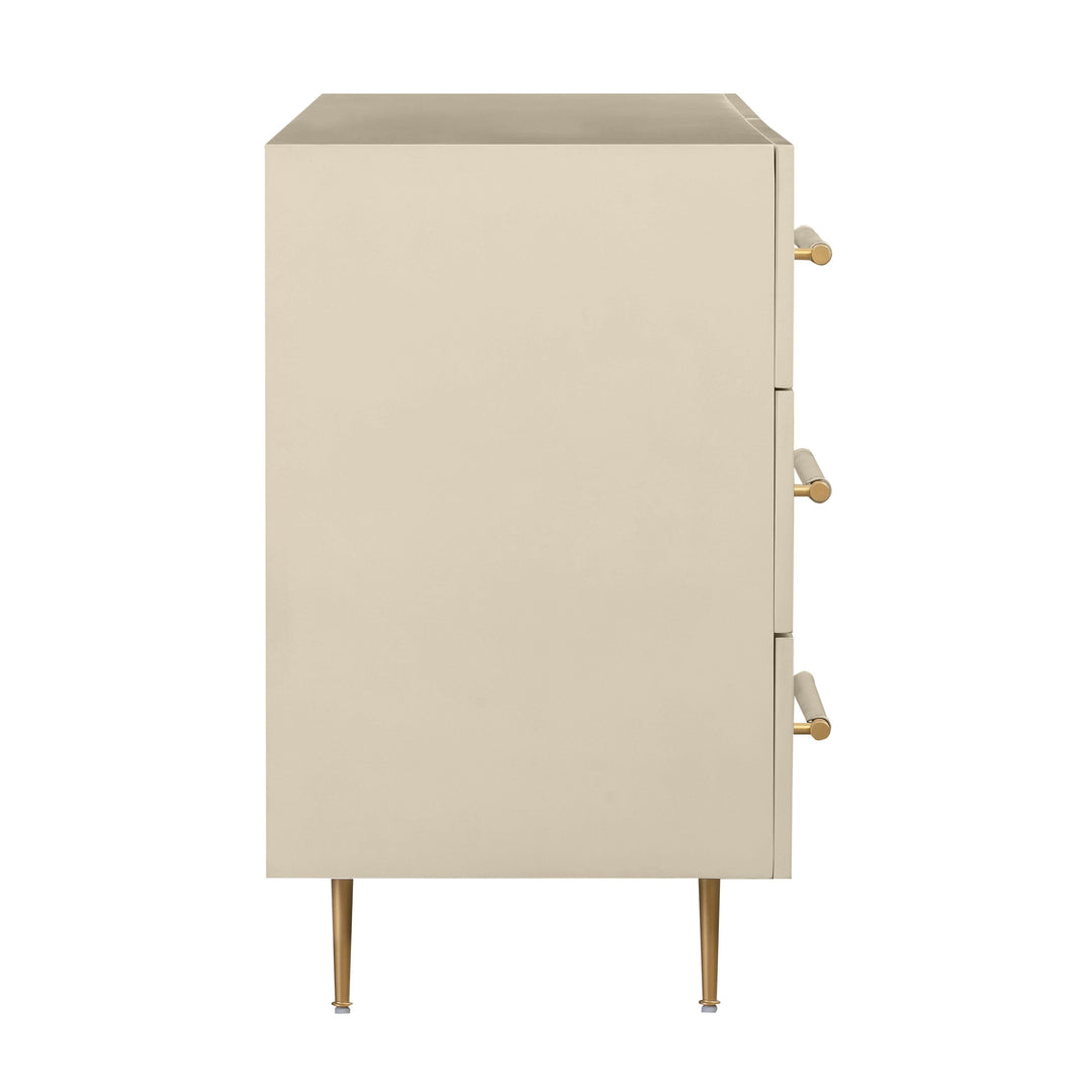 Trident 62" Taupe 6-Drawer Dresser
