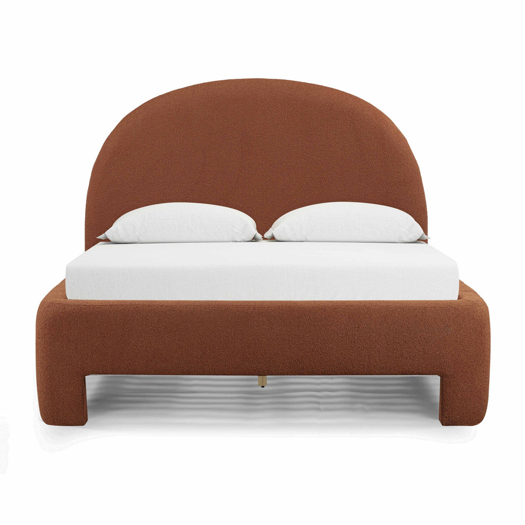 Orphea Autumn Red Performance Boucle Bed - Queen
