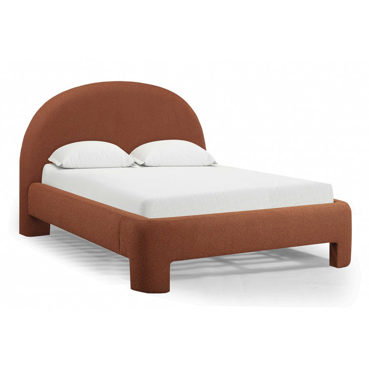 Orphea Autumn Red Performance Boucle Bed - Queen