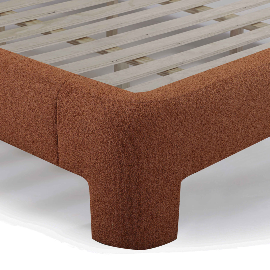 Orphea Autumn Red Performance Boucle Bed - Queen