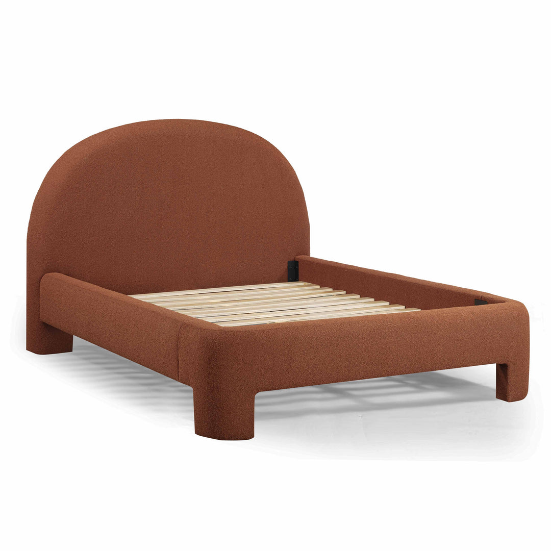 Orphea Autumn Red Performance Boucle Bed - Queen