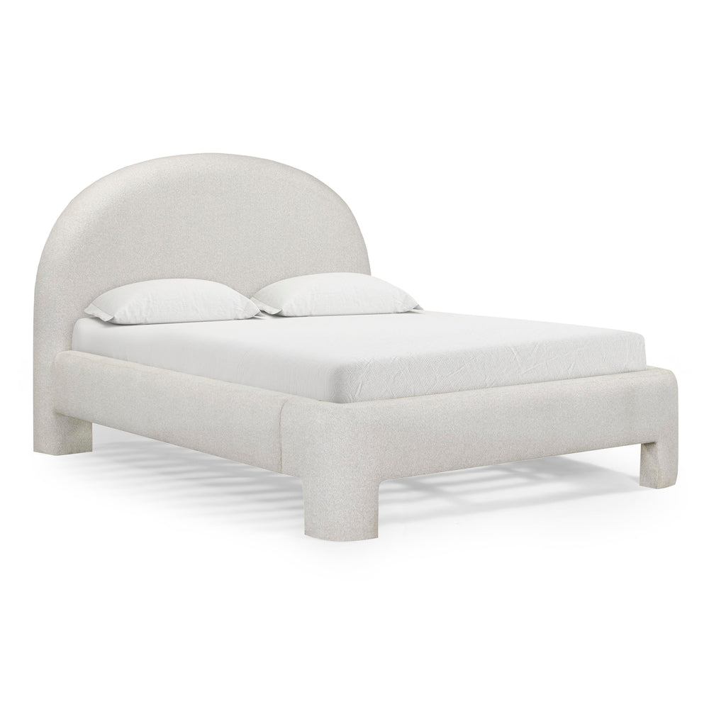 Orphea Off-White Performance Boucle Bed - Queen