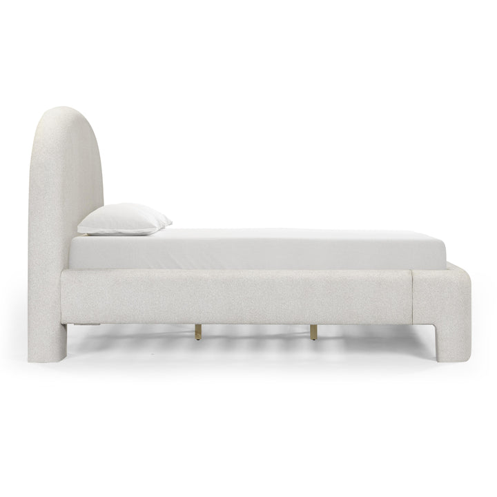 Orphea Off-White Performance Boucle Bed - Queen