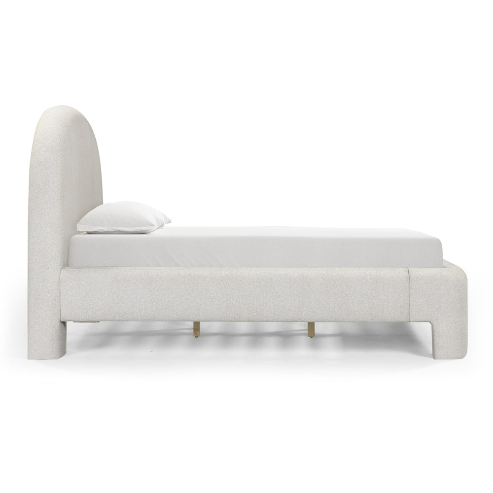 Orphea Off-White Performance Boucle Bed - Queen