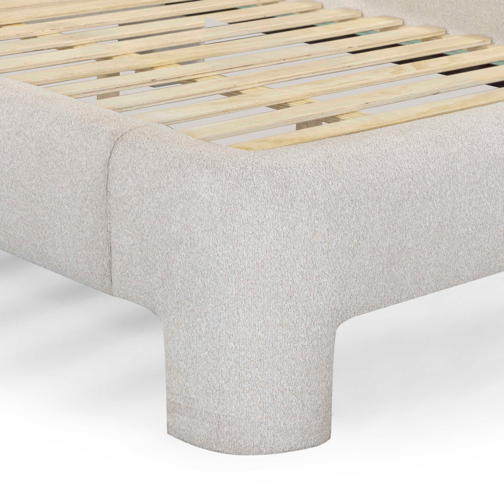 Orphea Off-White Performance Boucle Bed - Queen