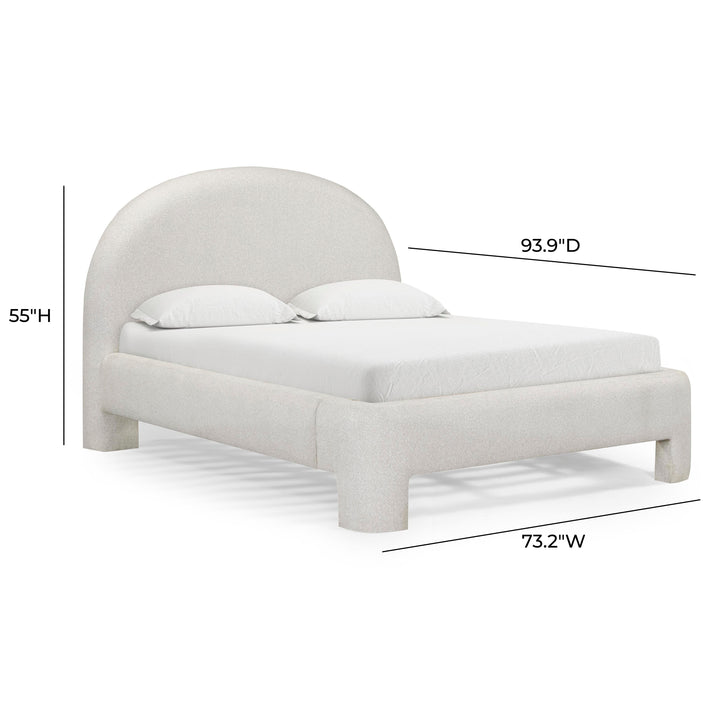 Orphea Off-White Performance Boucle Bed - Queen