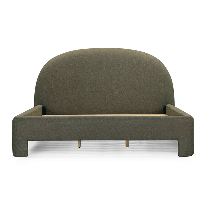 Orphea Kale Green Performance Boucle Bed - King