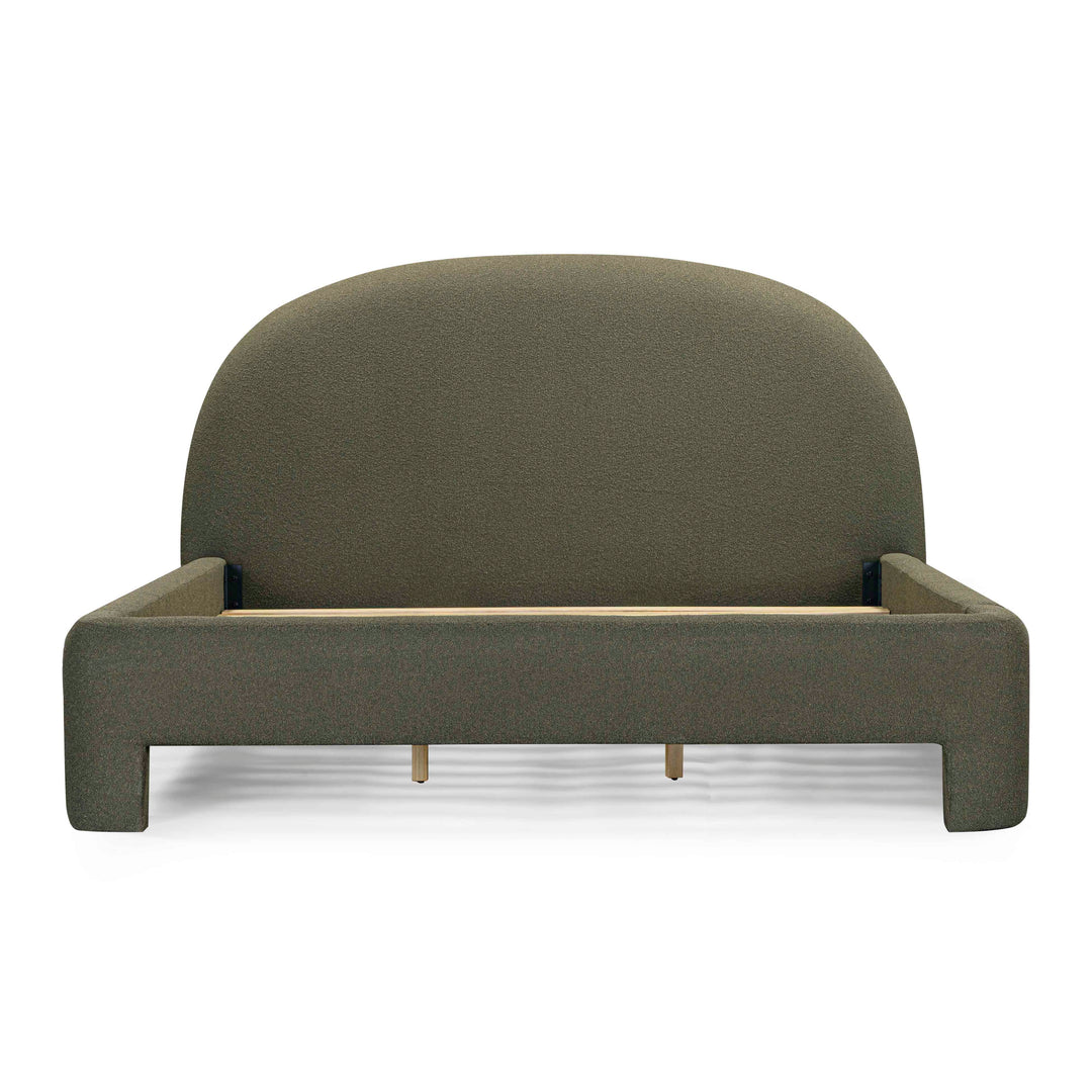 Orphea Kale Green Performance Boucle Bed - King