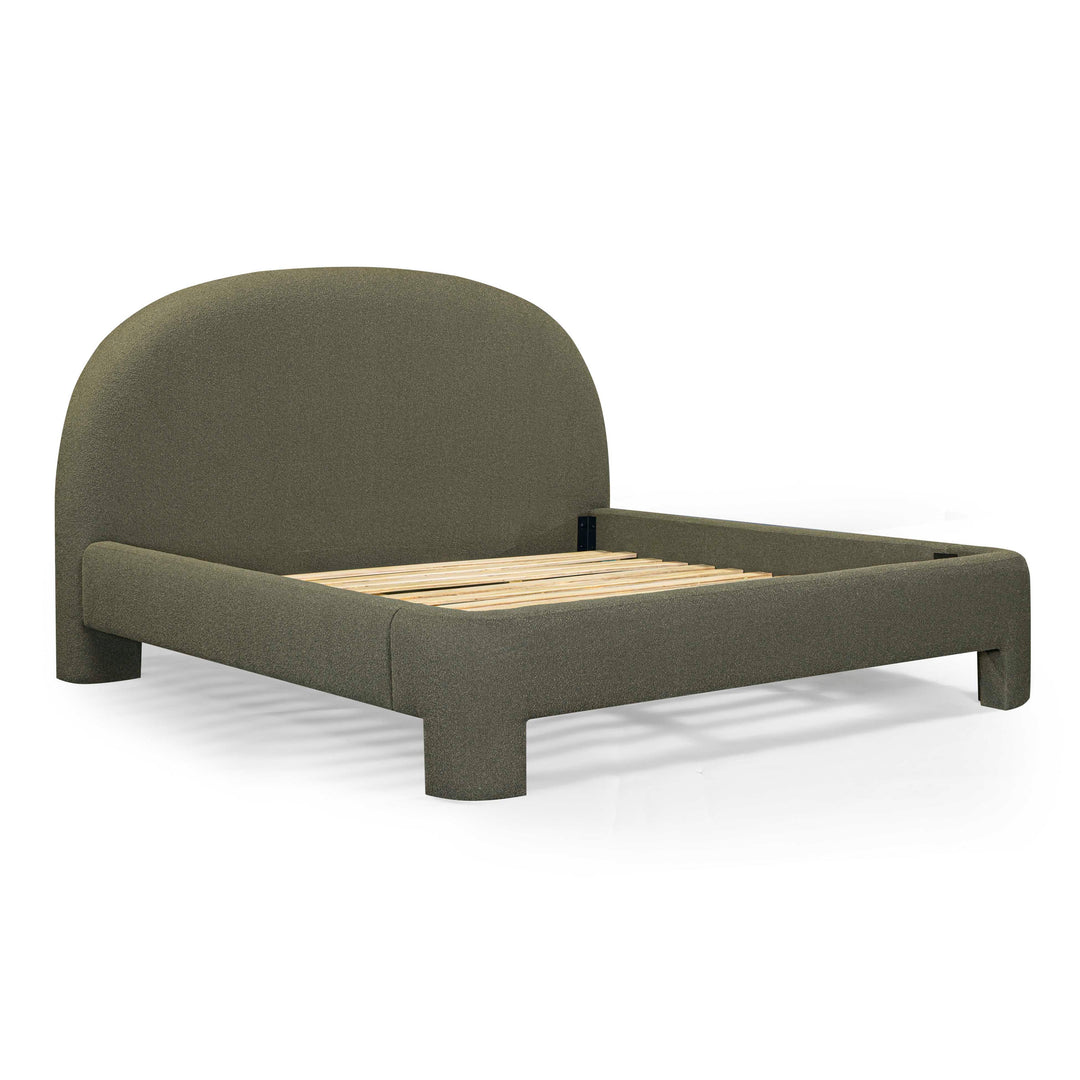 Orphea Kale Green Performance Boucle Bed - King