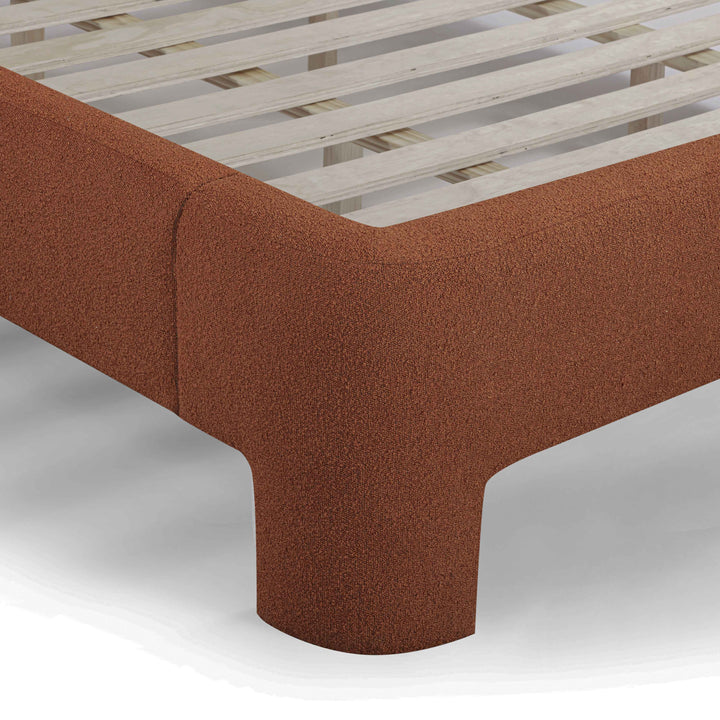 Orphea Autumn Red Performance Boucle Bed - King